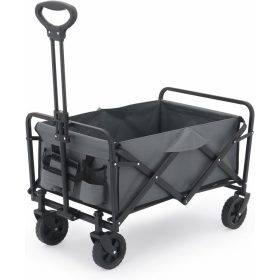   Összecsukható kerti strandkocsi masszív, nagy teherbírással, minden terep Szürke
