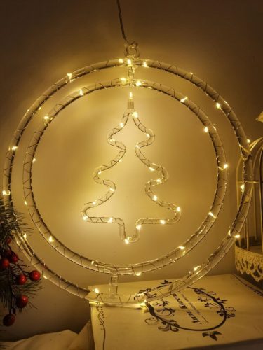 Modee Karácsonyi LED Dekoráció Ablakra Elemes C3007