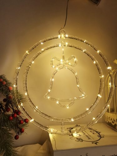 Modee Karácsonyi LED Dekoráció Ablakra Elemes C3008