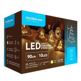   Modee Karácsonyi LED Füzér Dekor Elemes C3011 (10LED/90cm/10cm)
