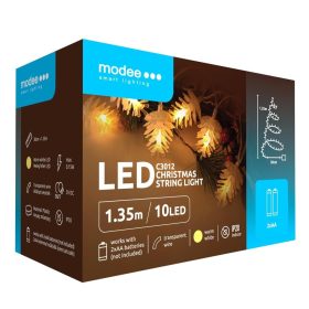   Modee Karácsonyi LED Füzér Dekor Elemes C3012 (10LED/135cm/15cm)