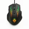Vezetékes gamer egér, 6 gombos, RGB LED világítással, állítható DPI