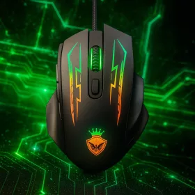   Vezetékes gamer egér, 6 gombos, RGB LED világítással, állítható DPI