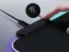 RGB világítású gamer egérpad XL méret, USB-s, csúszásmentes, 11 fényhatással
