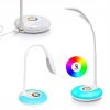 RGB LED asztali lámpa, 256 színű hangulatvilágítás, érintésvezérlés, USB
