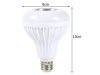 RGB LED izzó beépített Bluetooth hangszóróval és távirányítóval, E27 foglalat,