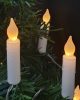 LED Gyertyás Fénydekoráció, 10 LED, Meleg Fehér, Elemes, 1,65 m Klipszes rögzítő