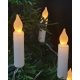 LED Gyertyás Fénydekoráció, 10 LED, Meleg Fehér, Elemes, 1,65 m Klipszes rögzítő