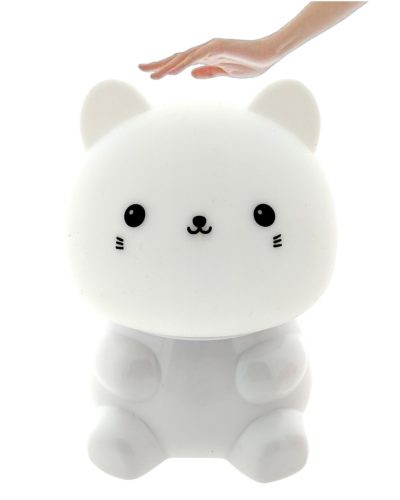 Cicás LED éjjeli lámpa RGB, érintős, USB tölthető, gyerek hangulatlámpa