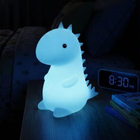   Dinos LED éjjeli lámpa RGB, érintős, USB tölthető, gyerek hangulatlámpa