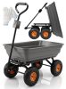Kerti szállítókocsi 300 kg, 75 L, billenős, felfújható kerekek, vontatható