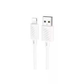 Töltő és adatkábel 200cm fehér lightning X88