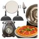 1200W Elektromos Pizza Sütő 420°C Kerámia Kővel, 30 cm, Időzítővel és Légkeringe
