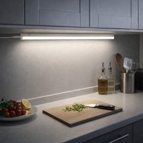   LED pult alá világítás T5 8W, 800 lumen, 4000K, 57cm, összeköthető szekrénylámpa