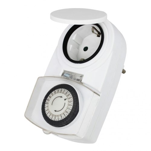 Mechanický časový spínač, 24-hodinové programovanie, 16A, 3500W, IP44