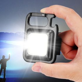   Multifunkčné mini COB LED svetlo - USB, kľúčenka, otvárač na fľaše, magnetické