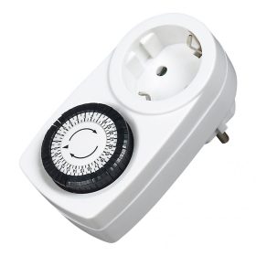   Mechanický denný časový spínač, 24-hodinové programovanie, 3500 W, 230 V, s detskou ochranou