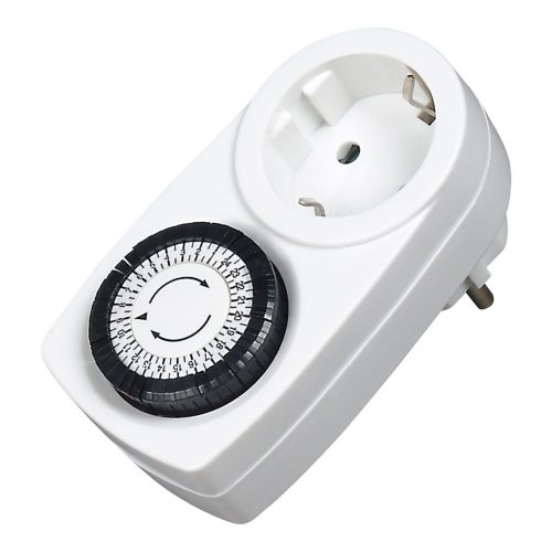 Mechanický denný časový spínač, 24-hodinové programovanie, 3500 W, 230 V, s detskou ochranou