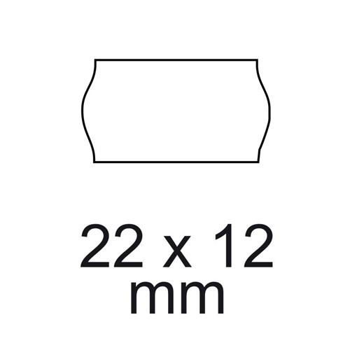 Cenová páska biela 1 rad 14,5m (22x12mm) 1200ks/rola
