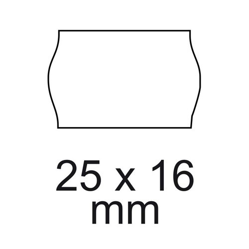 Cenová páska biela 2 rady 14,5m (25x16mm) 900ks/rola