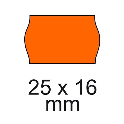 Cenová páska oranžová 2 rady 14,5m (25x16mm) 900ks/rola