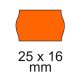 Cenová páska oranžová 2 rady 14,5m (25x16mm) 900ks/rola