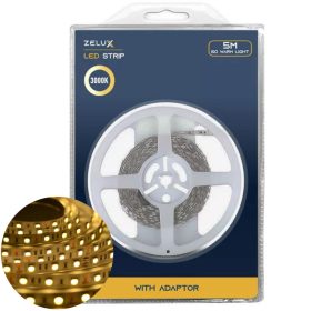 Zelux LED pásik - 5 m 12W/m 3000K IP20, 5050