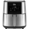 Air Fryer 8 Liter XXL kivehető kosár Forrólevegős Fritőz Kijelzővel, INOX, 1800W