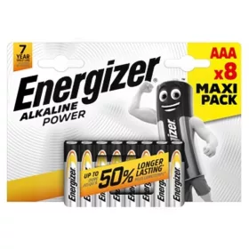   Energizer Alkaline Power Alkalická mikro batéria AAA B8 s dlhou životnosťou
