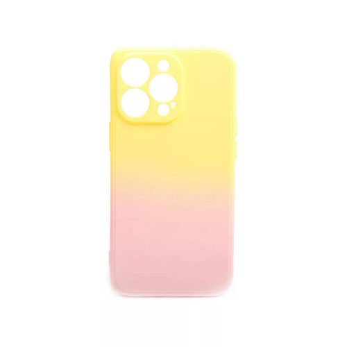 Farebne priehľadné žlto-ružové gumové TPU puzdro iPhone 13 Pro TJ
