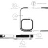TPU priehľadné puzdrá na telefón YooUp iPhone 13 Pro s ružovým rámčekom