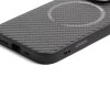 Karbónový vzor MagSafe TPU puzdrá na telefón iPhone 12 Pro Max 6,7 čierne