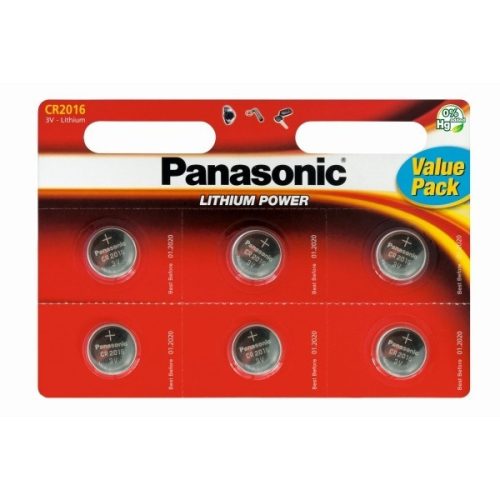 Lítiový knoflíkový článok CR2016 3V B6 od spoločnosti Panasonic