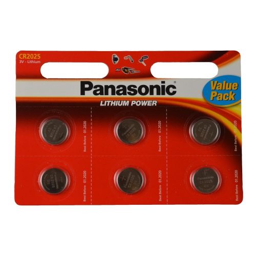Lítiový knoflíkový článok Panasonic CR2025 3V B6