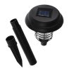 Solárna LED lampa proti komárom, UV fialová a biela LED, solárne nabíjanie
