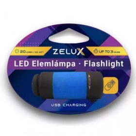 Zelux Led USB dobíjacia baterka 0,5W modrá