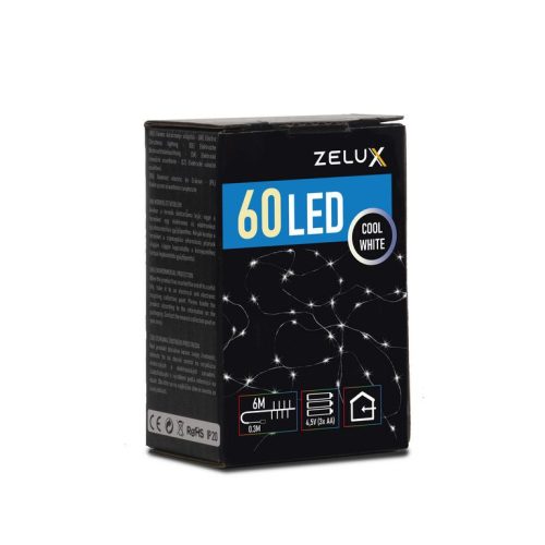 Zelux 60 LED 6M vianočné osvetlenie CW