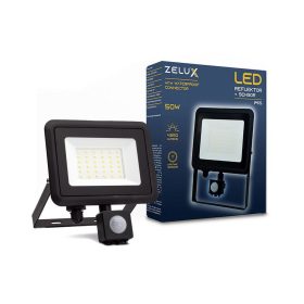Zelux Led Reflektor 50W IP65 NW 4000K Senzor pohybu PIR