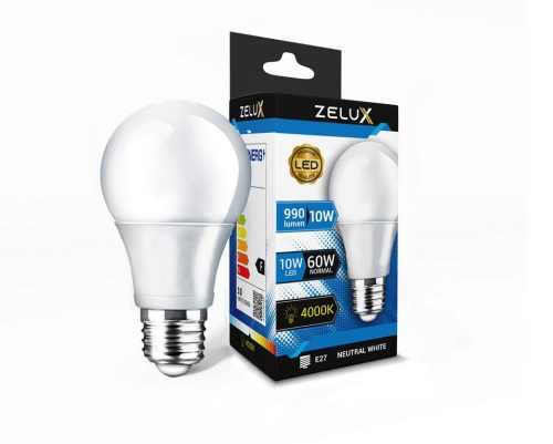 Zelux Led Globe 10W E27 4000K Globe Bulb