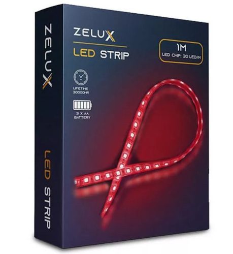 Zelux červená led stuha 1m