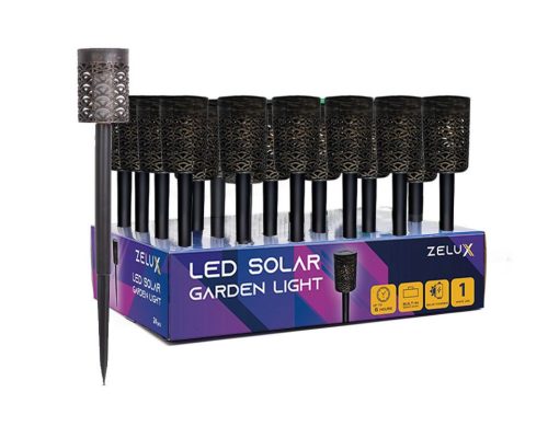 Zelux solárna záhradná lampa so vzorom