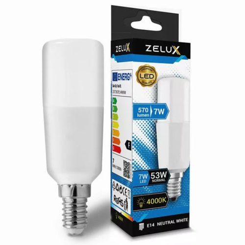 Zelux Led Bright Stick žiarovka E14 7W T30 4000K