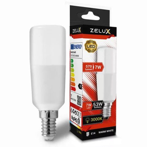 Zelux Led Bright Stick žiarovka E14 7W T30 3000K